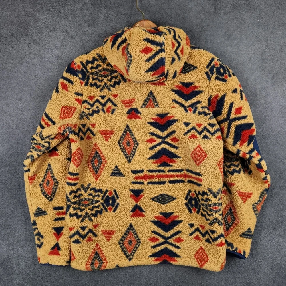 The North Face Campshire Fleece Hoodie Mens XS Tan Aztec‎ 1/4 Zip NF0A3YRS